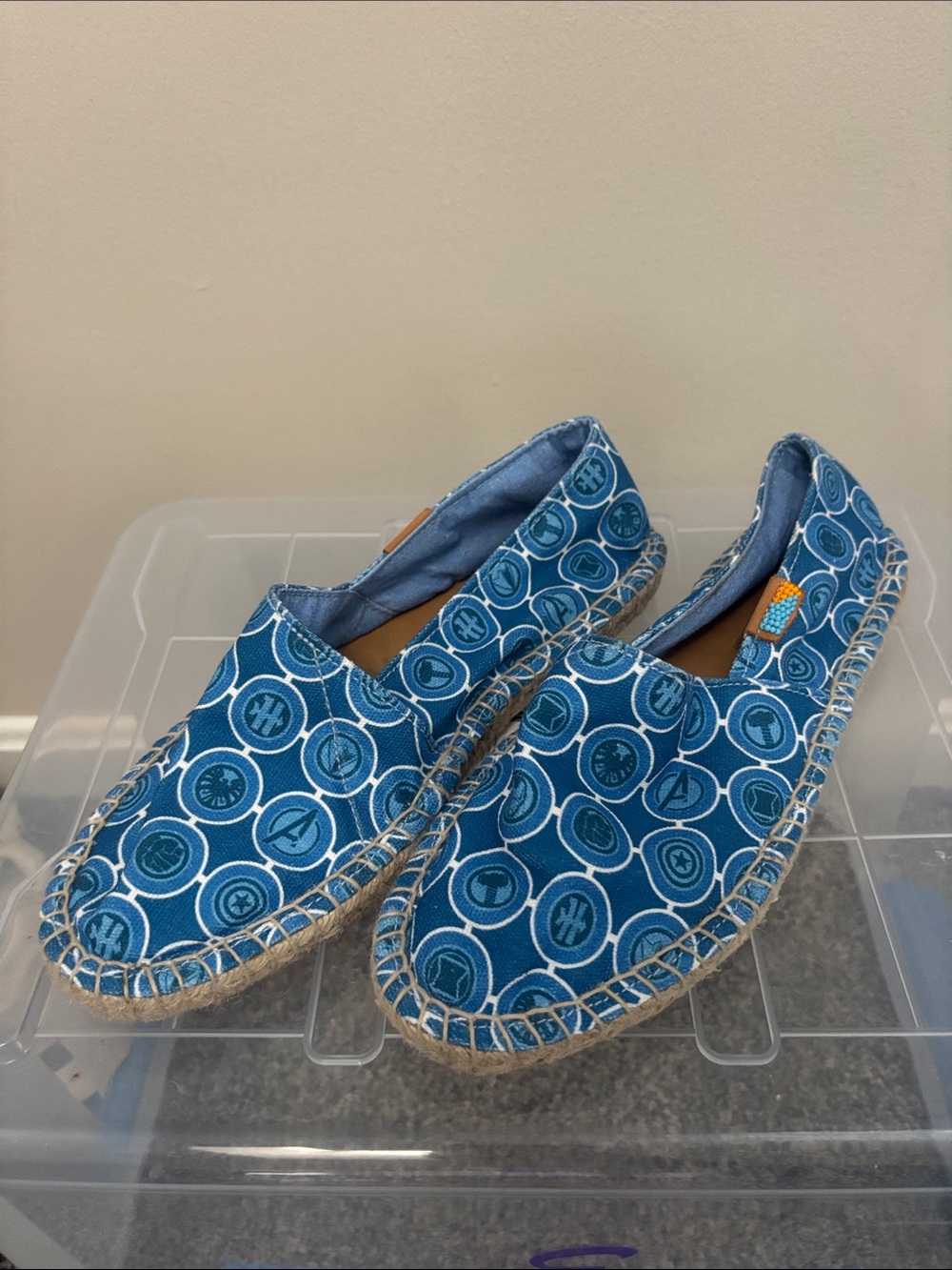 Marvel Blue Patterned Women’s Slip-On Espadrilles
